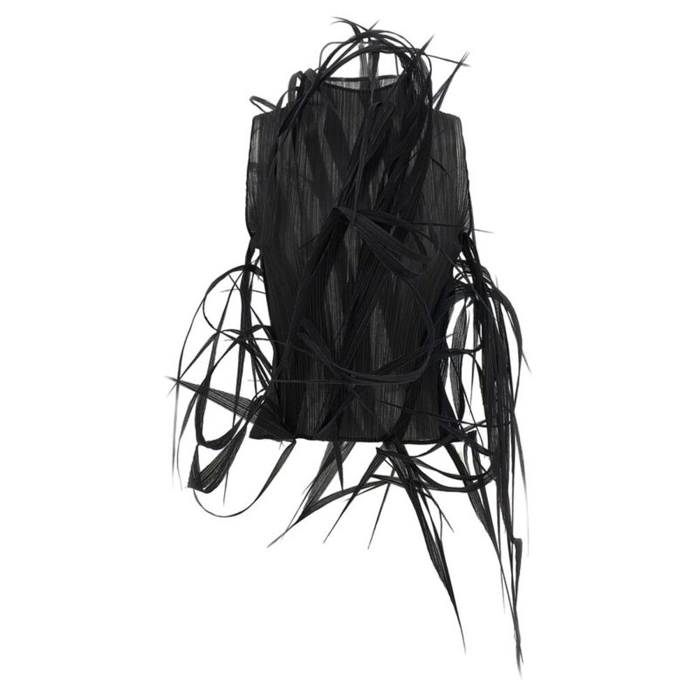 Issey Miyake Black Polyester Tank Women's Tops
